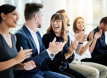 event group laughter clapping