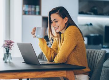 Woman computer